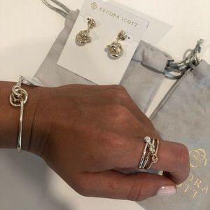 Set of Kendra Scott bracelet, earrings and rings